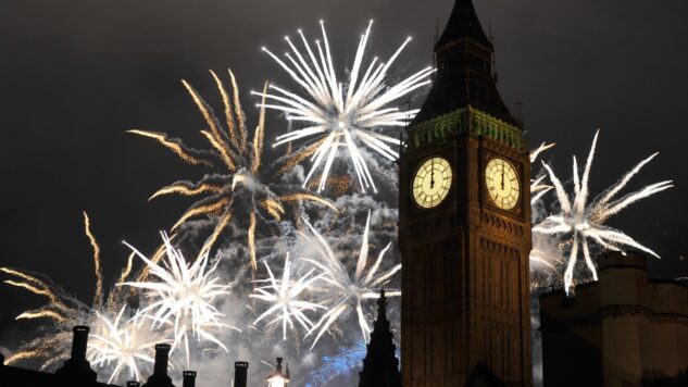 Big Ben London NYE fireworks