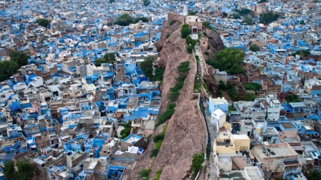 Aerial view of roofs of Jodhpur, India