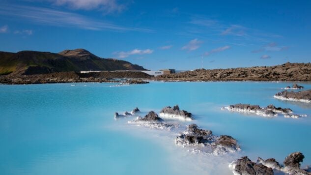 Blue lagoon in southern Iceland