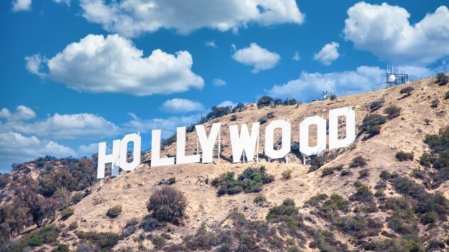 hollywood sign on a sunny day