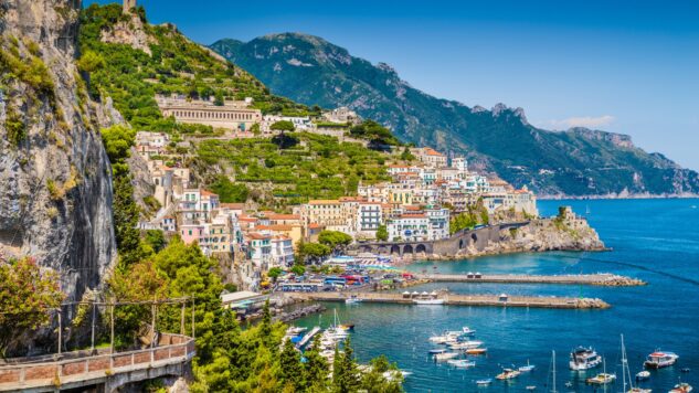Amalfi Coast, Italy on a clear day
