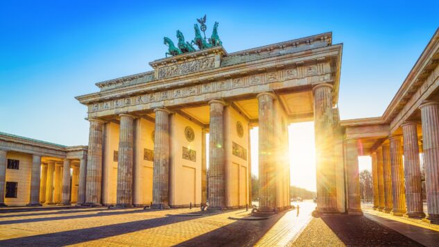 Berlin Brandenburg gate on sunny day
