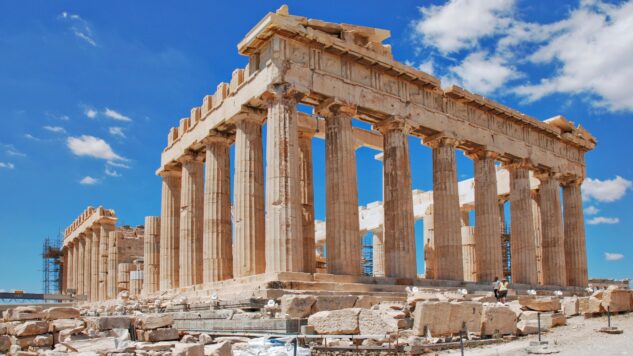 Ruins of the temple in Athens, Greece