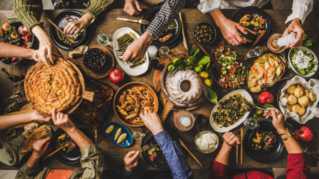 Image of a spread of food on a table